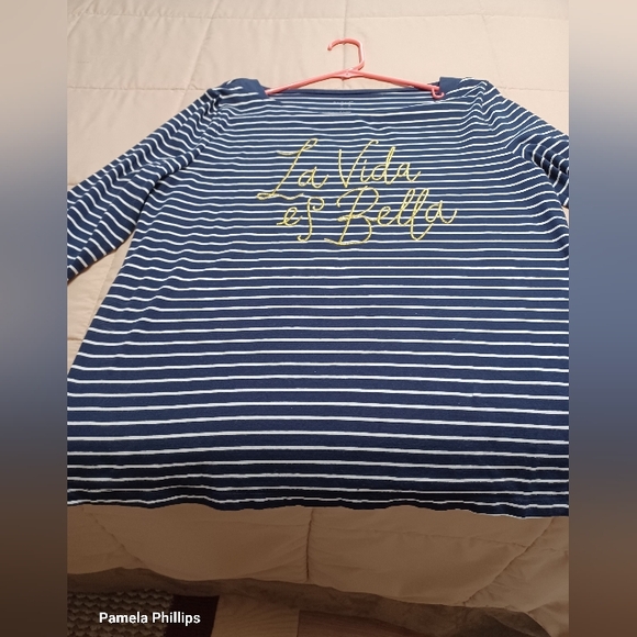 a.n.d.ea wy Tops - Navy Striped Women's Top